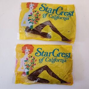 Vintage 1973 StarCrest of California Pantyhose Brown Rhapsody Queen Size 2 Pairs